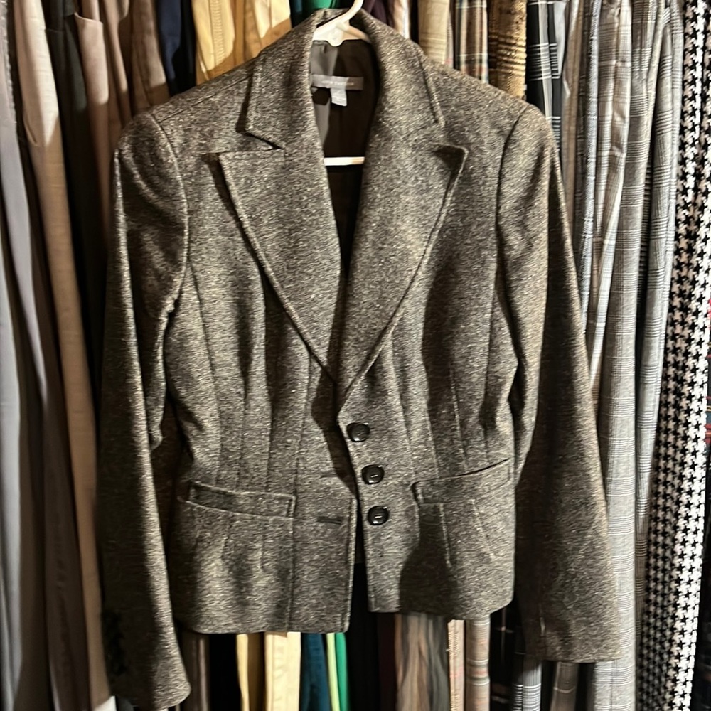 Ann Taylor brown marled wool suit jacket